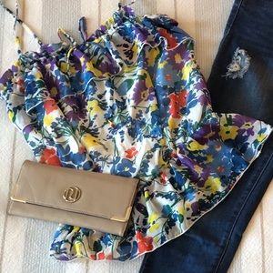 Floral Tank with Ruffle